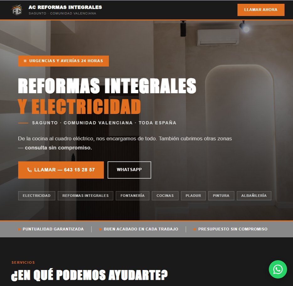 Captura de la web AC Reformas Integrales