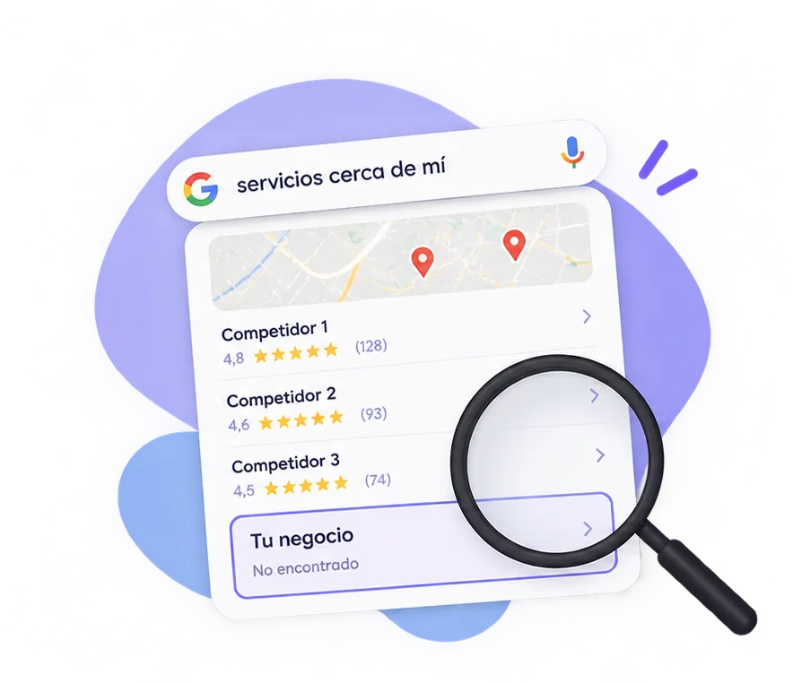 Búsqueda en Google donde aparecen tus competidores antes que tu negocio